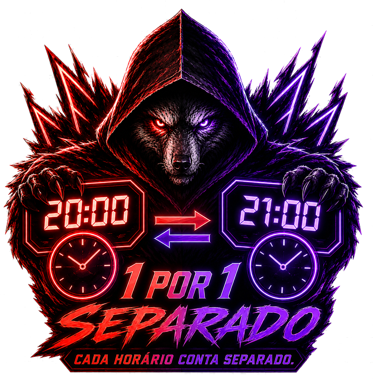 Cada horário conta separado.